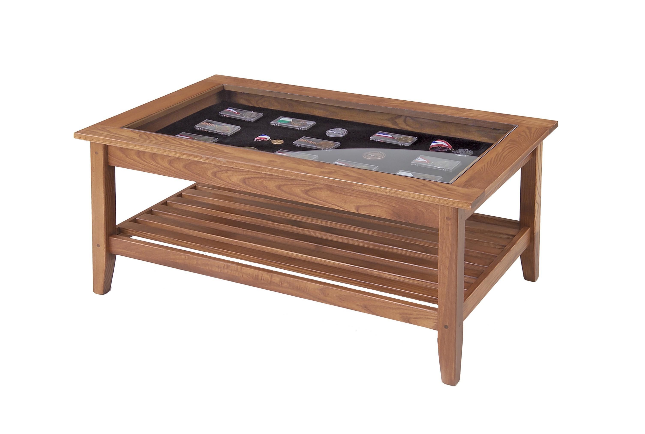 Glass Top Display Coffee Table
