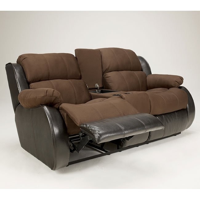 Presley- Two Tone Espresso Reclining Loveseat