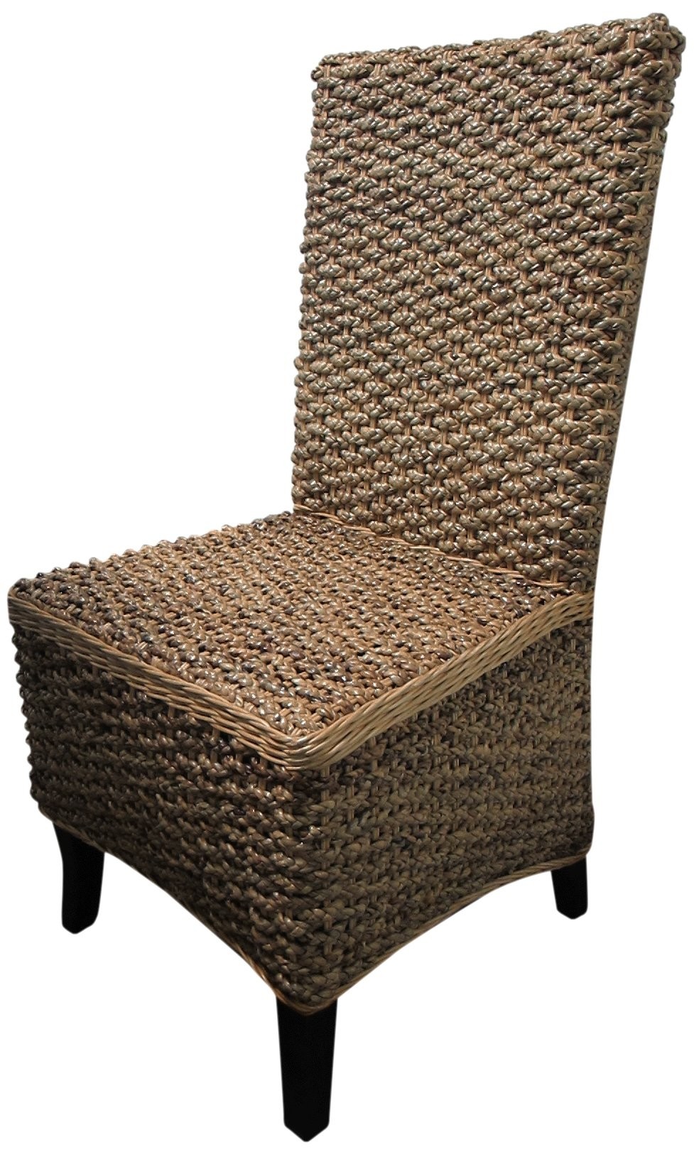 D-ART COLLECTION 6-Piece Mahogany Seagrass Dining Chair Set