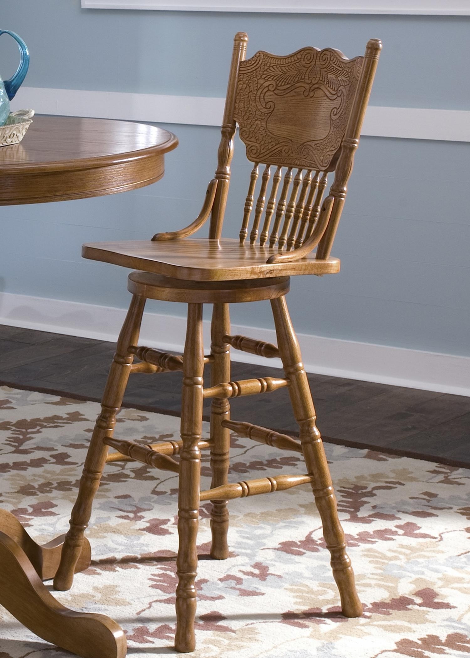 Nostalgia 30 Inch Press Back Barstool