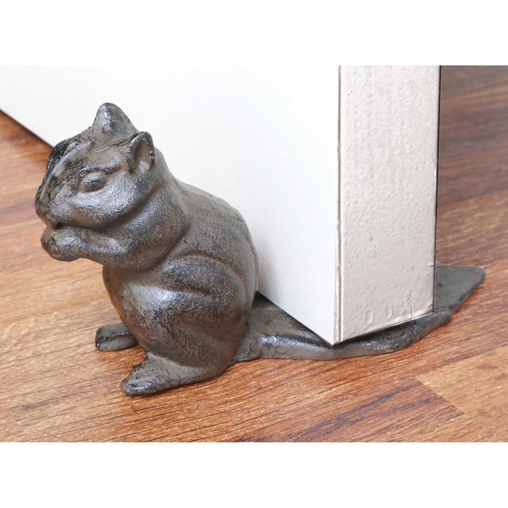 Cast Iron Brown Chipmunk Door Stop