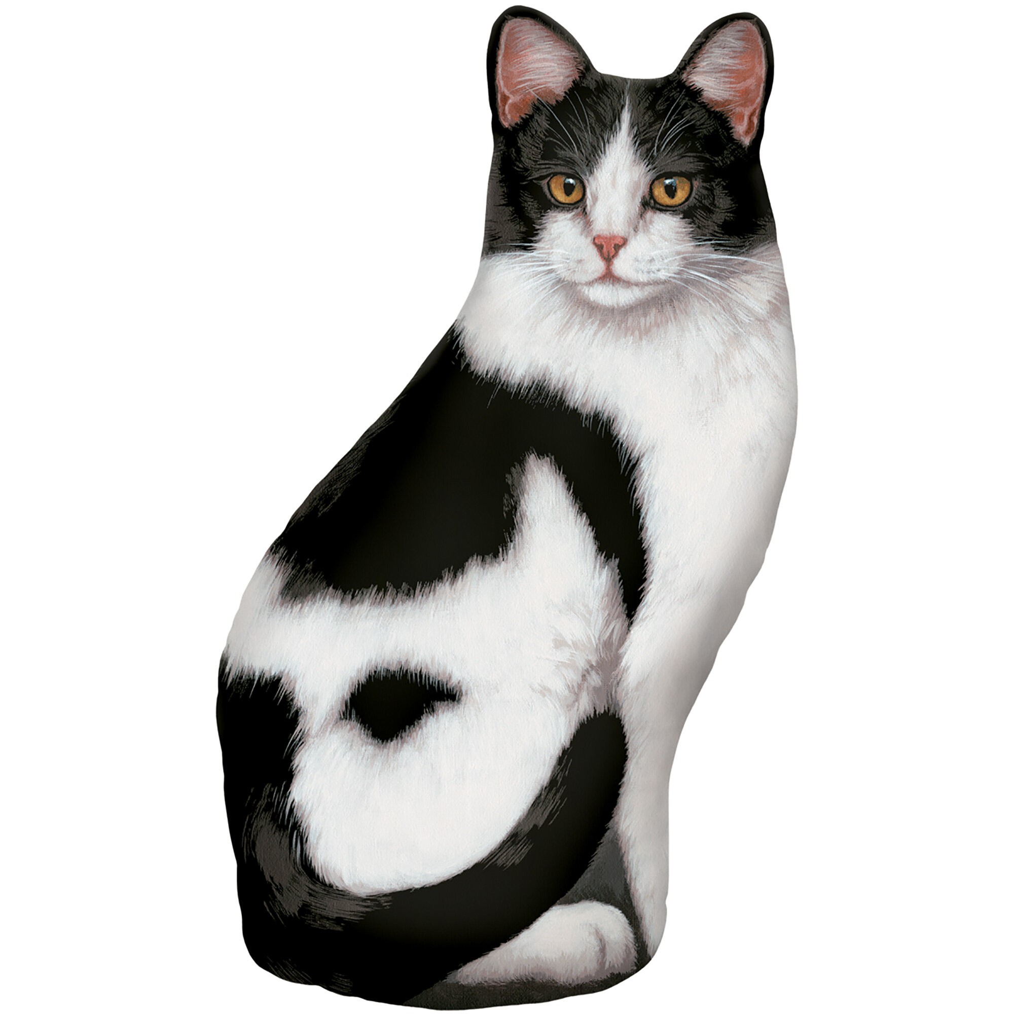 Home Decor - Cat Doorstop - Black & White Cat Door Stop