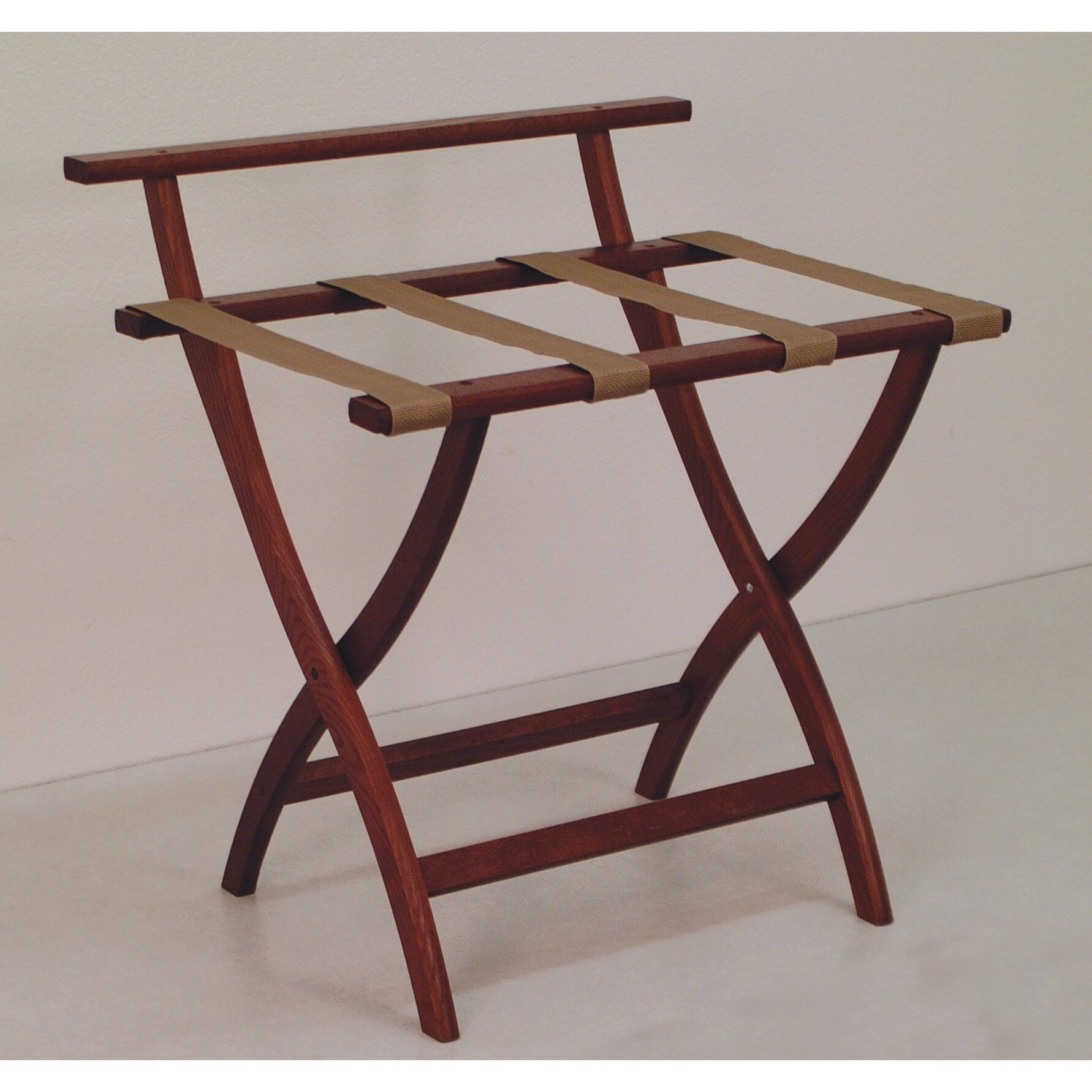 Luggage Pros WallSaver Luggage Rack with Tan Webbing
