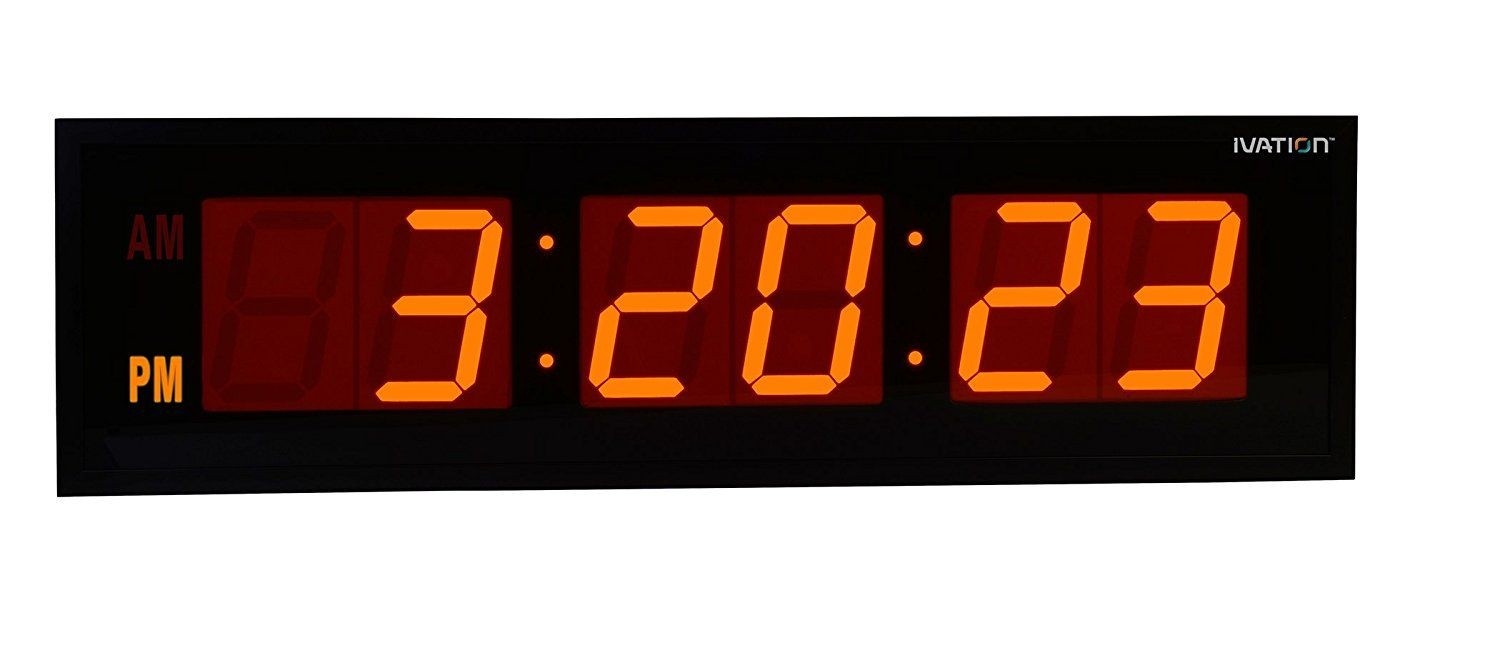 DBTech 0124BLU Huge Large Big Oversized Digital LED Clock, Blue