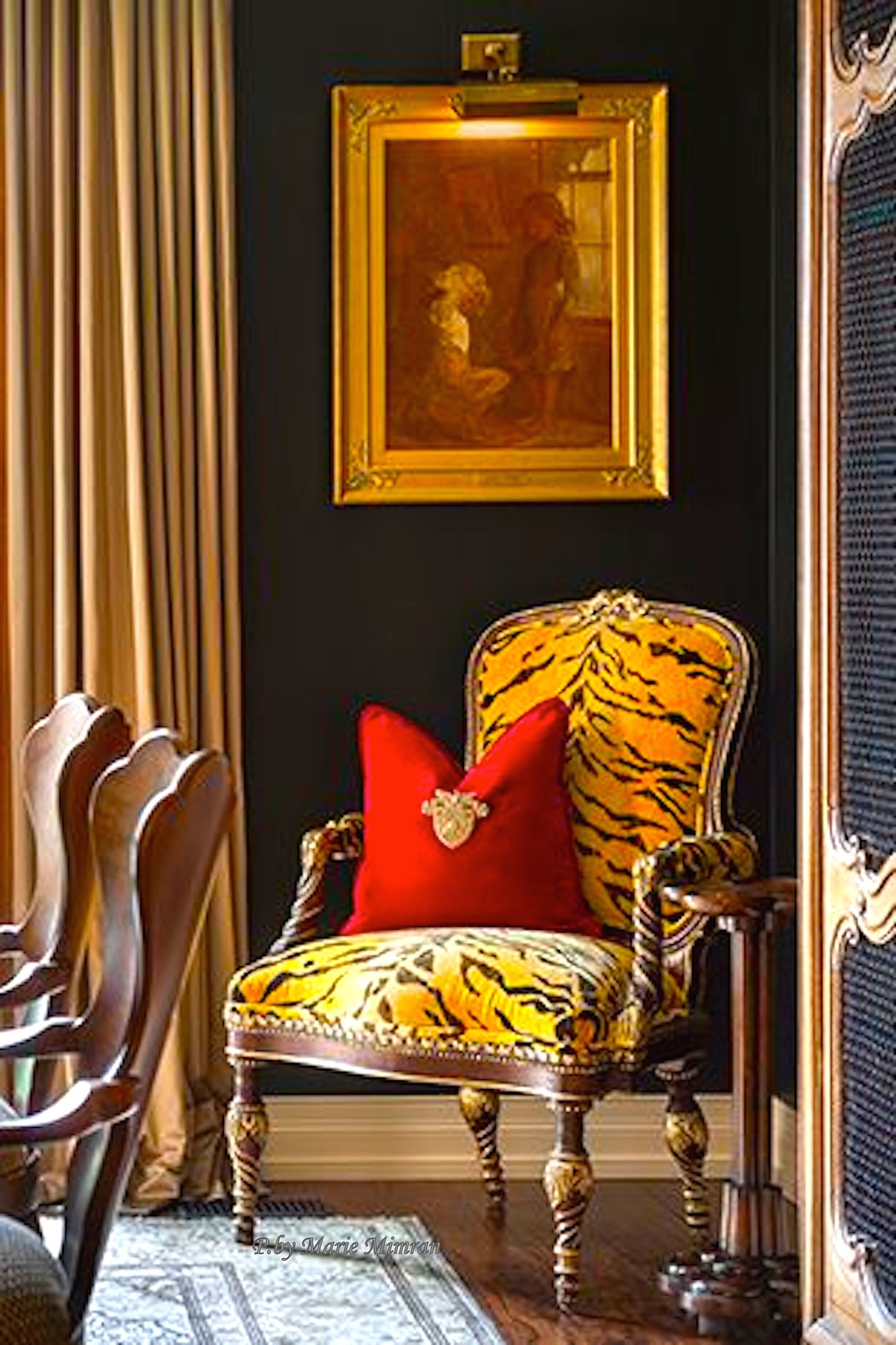 Animal print chair