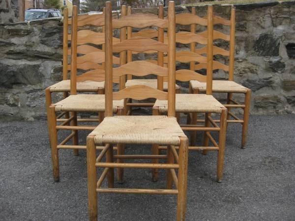 Antique ladder back woven seat chair in crestwood yonkers ny