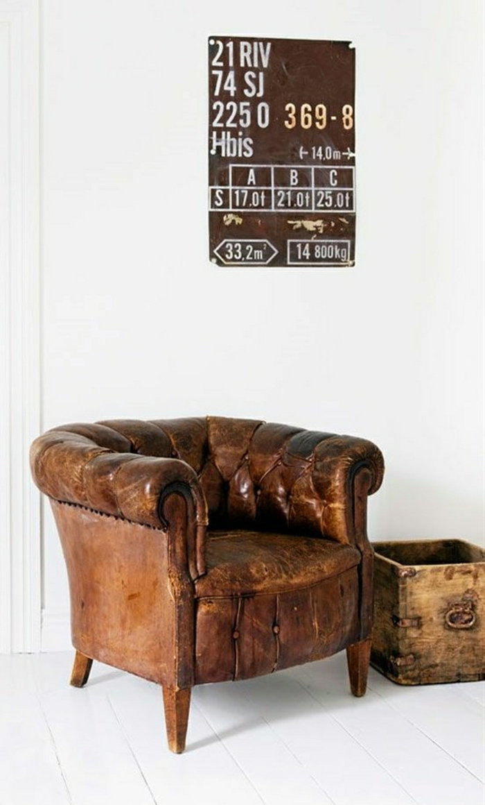 Antique leather armchairs 2