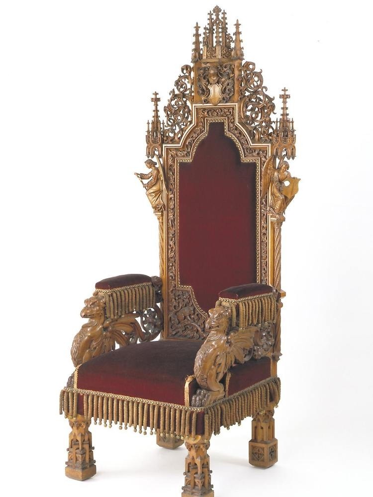 Carved oak chairs 1