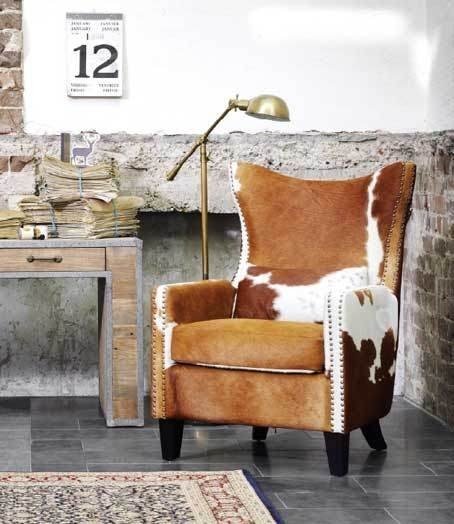 Cowhide chair seriously love cowhide is so soft under foot