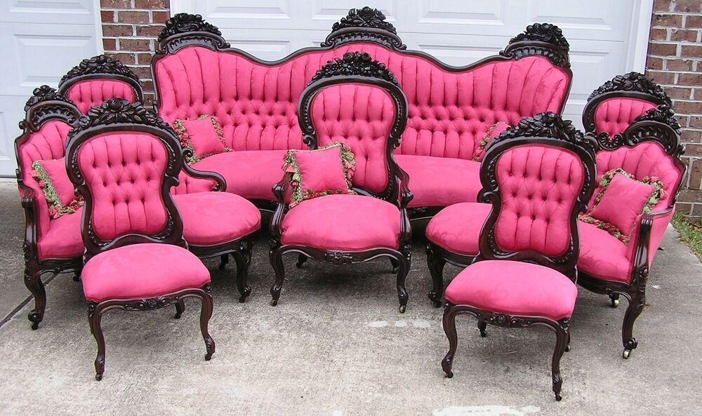 Elegant victorian j h belter henry clay rosewood parlor set