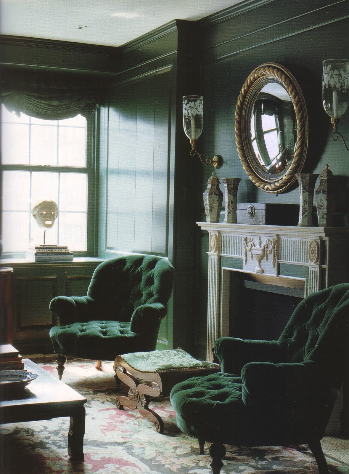 Emerald green velvet chair