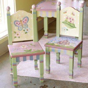 Hand painted childrens table and chairs