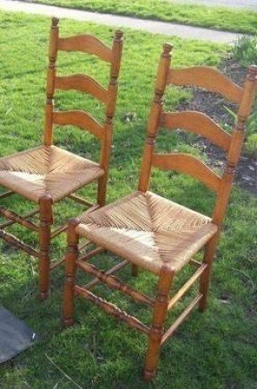 Ladder back chairs rush seats 1