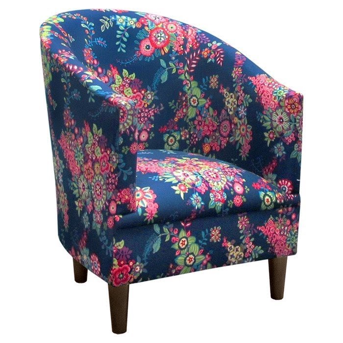 Martinique club chair royal oriental ornate textile design love the
