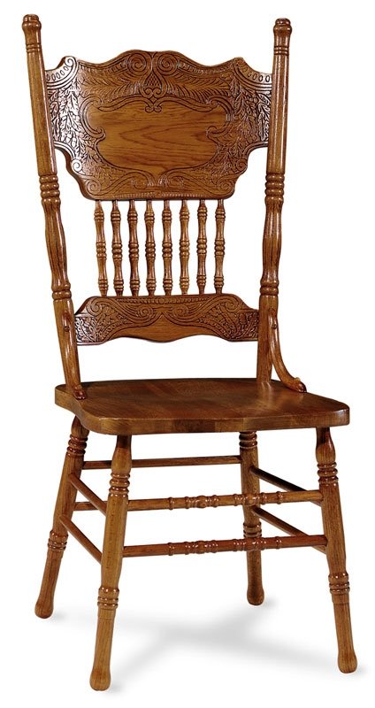 Oak double pressback chairs