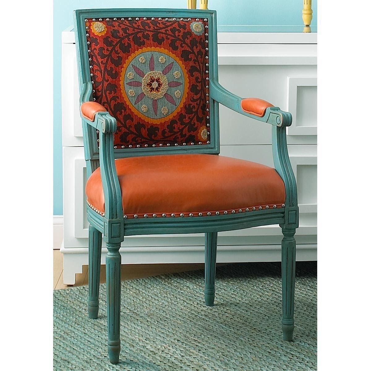 Orange and turquoise