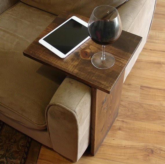 Sofa Chair Arm Rest Tv Tray Table Stand