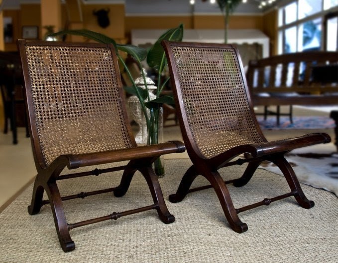 Vintage cane rocking chair