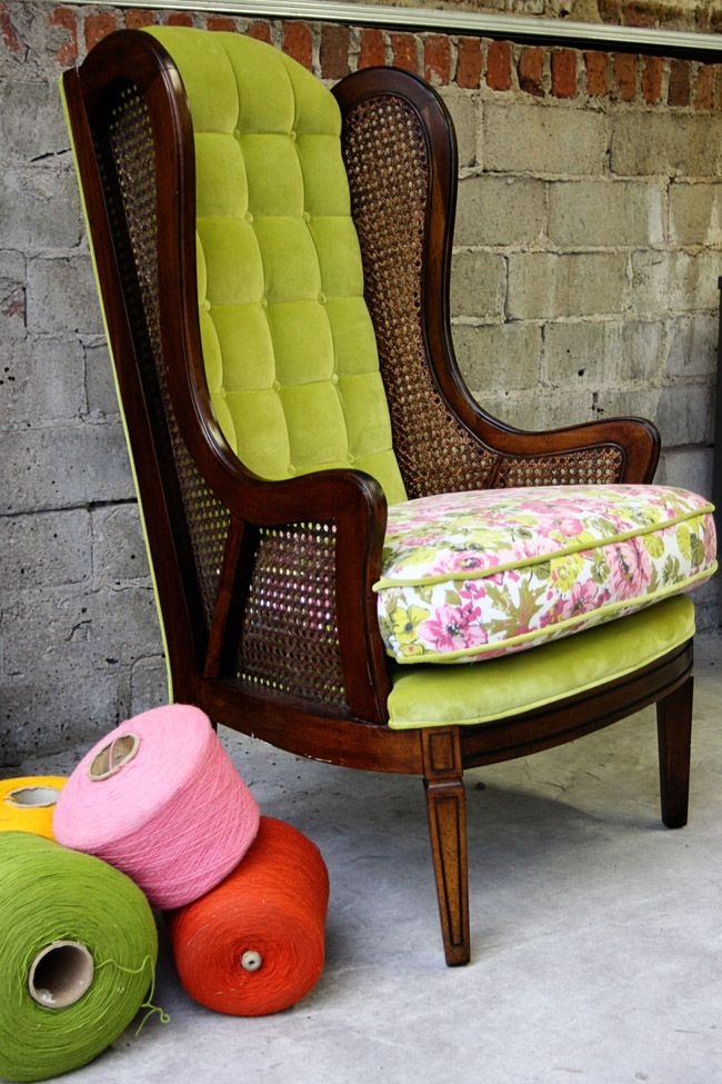 Vintage high back chair b real happy