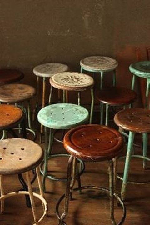 Vintage industrial bar stools 1