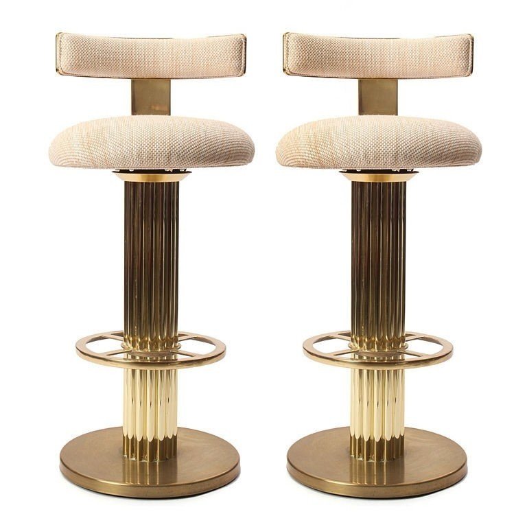 Brass barstools 1