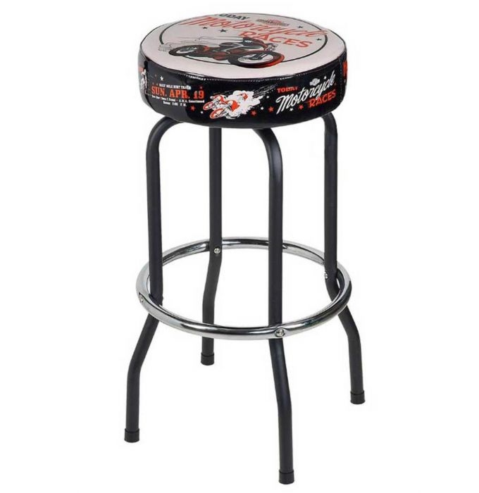 Harley davidson race day bar stool a winner