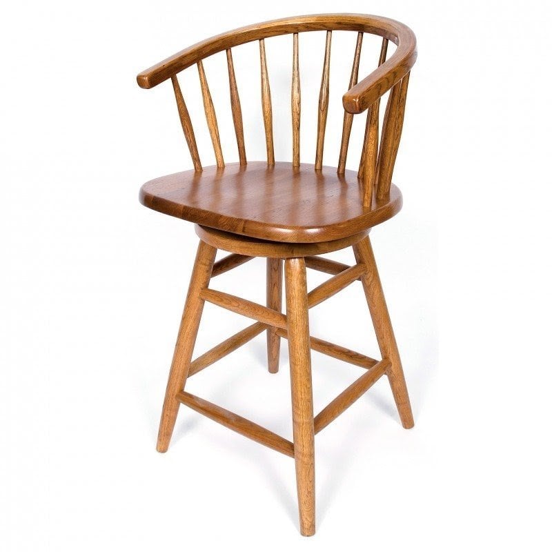 Oak bar stools with back