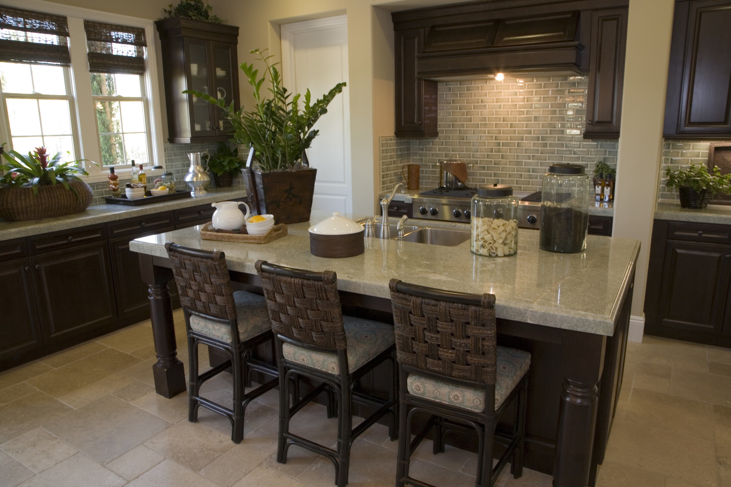 Rattan bar stools