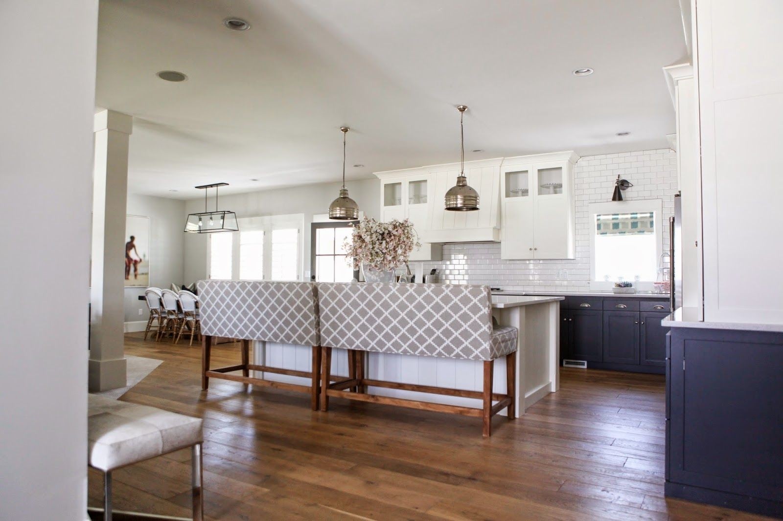 Counter height benches