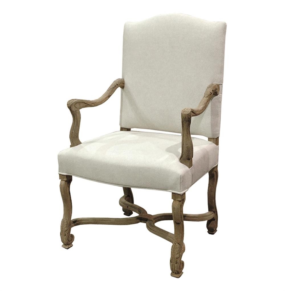 Dafny French Country Empire Camel Back Dining Arm Chair