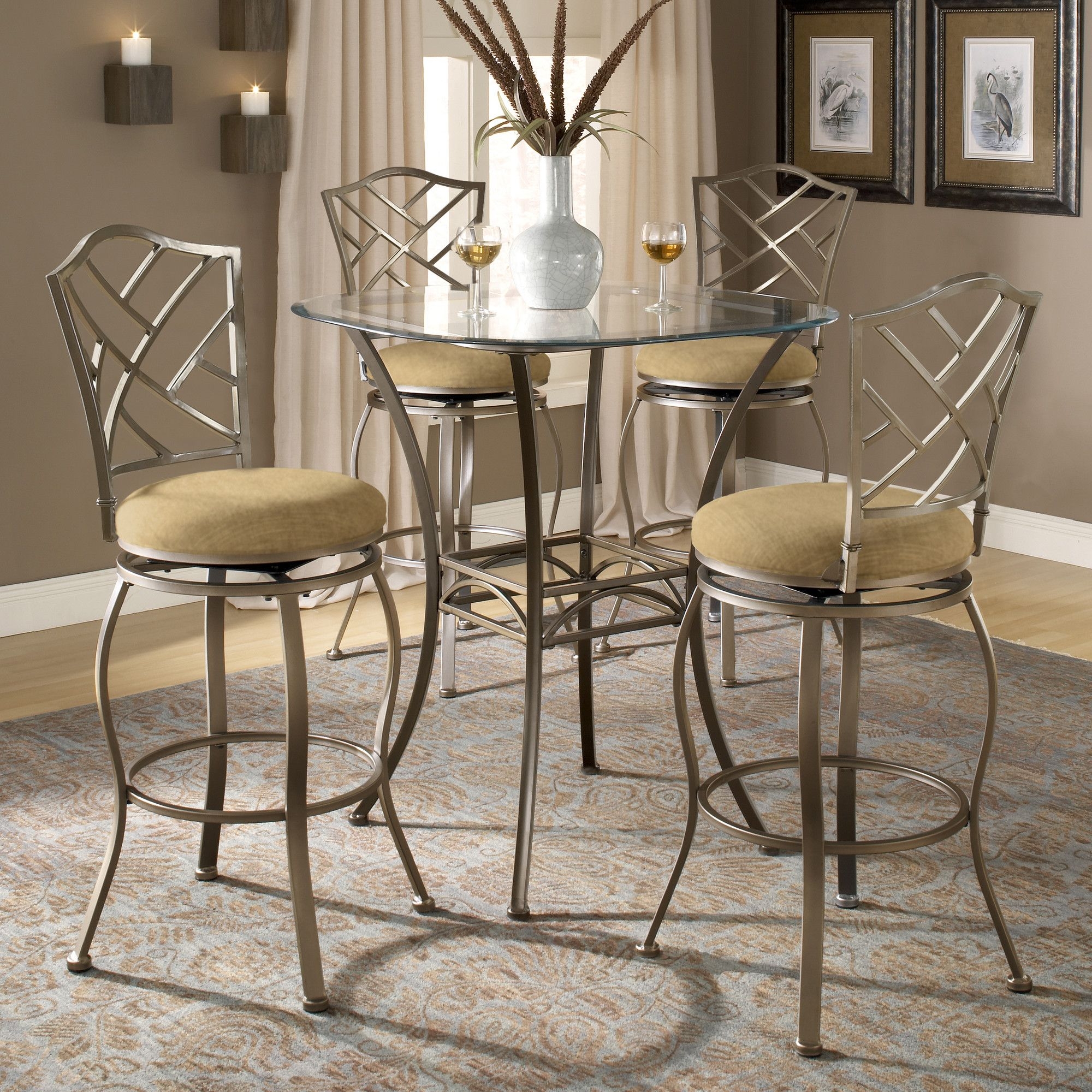 Glass top bistro set
