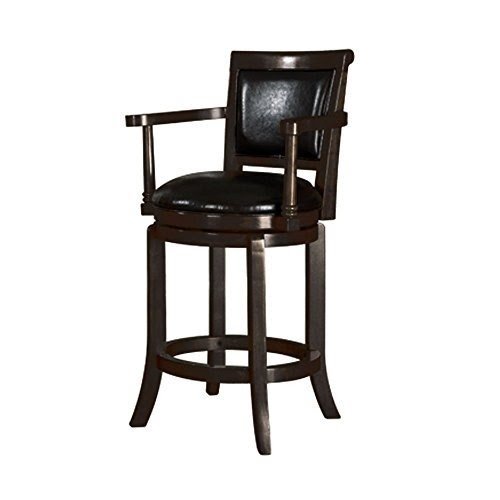 Manchester Swivel 24-inch Counter Stool in Classic Espresso Finish