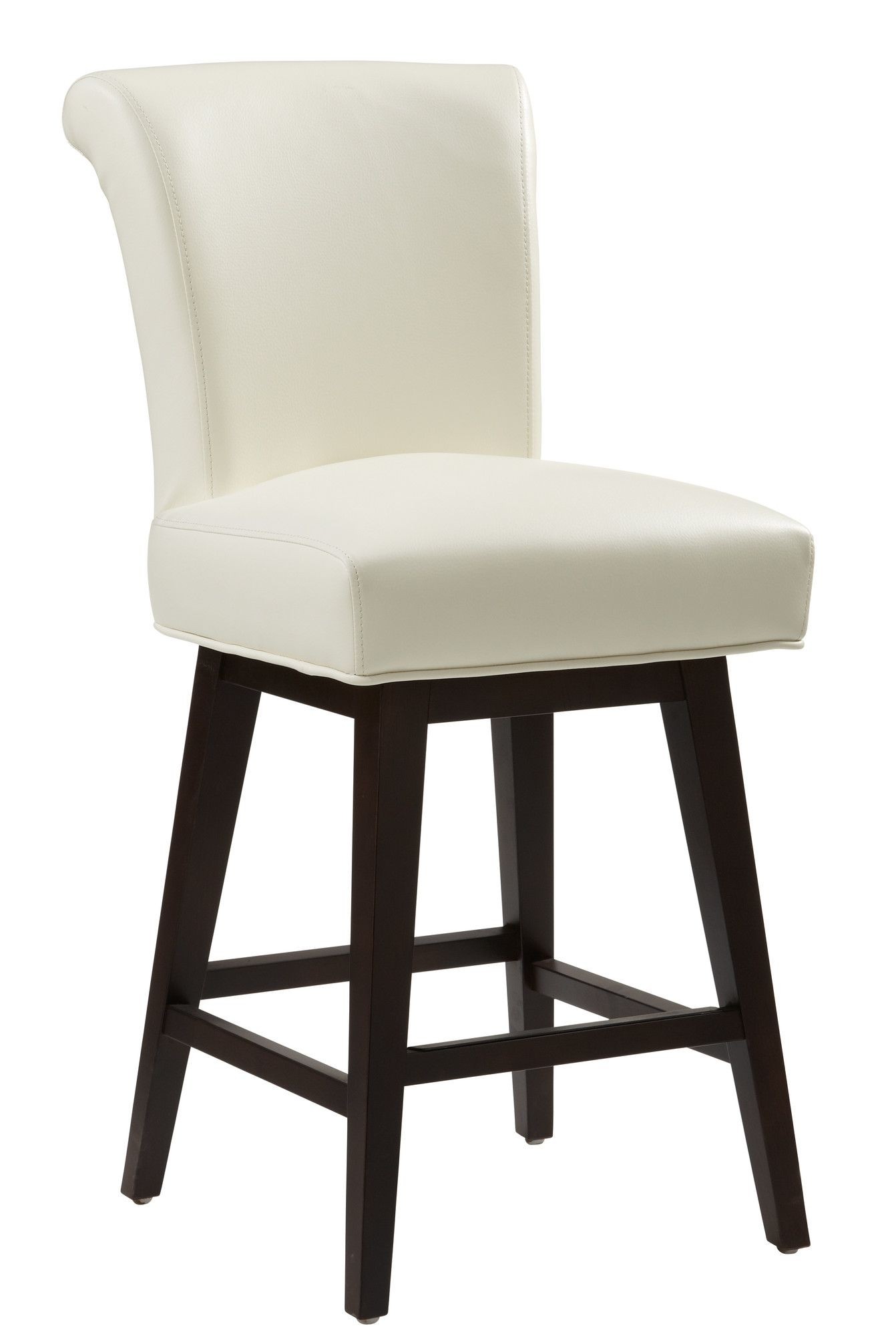 Sunpan modern hamlet swivel bonded leather stool