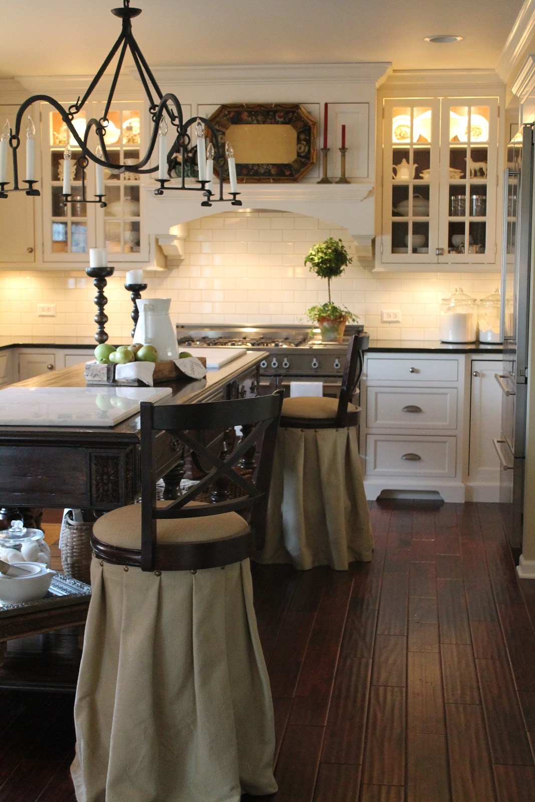The brick counter stools