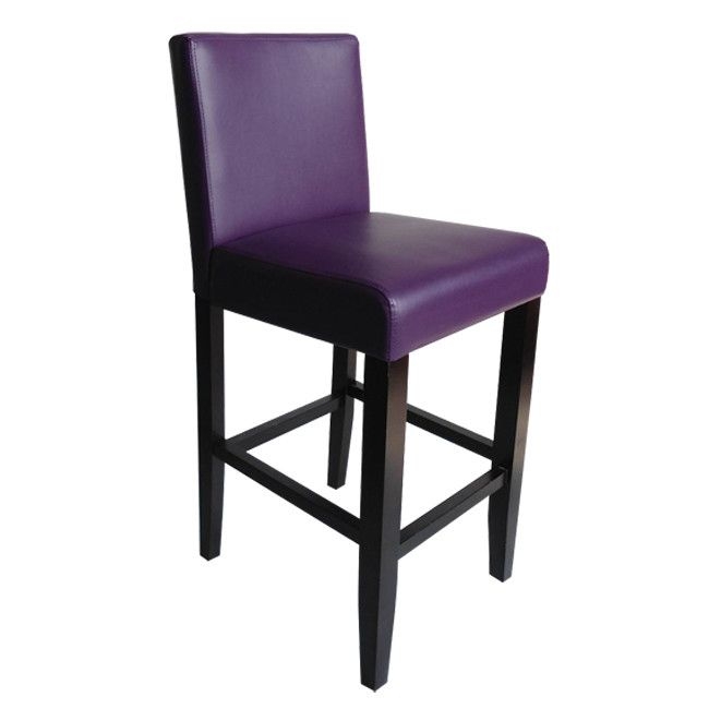 Villa faux leather boysenberry counter stools set of 2 1
