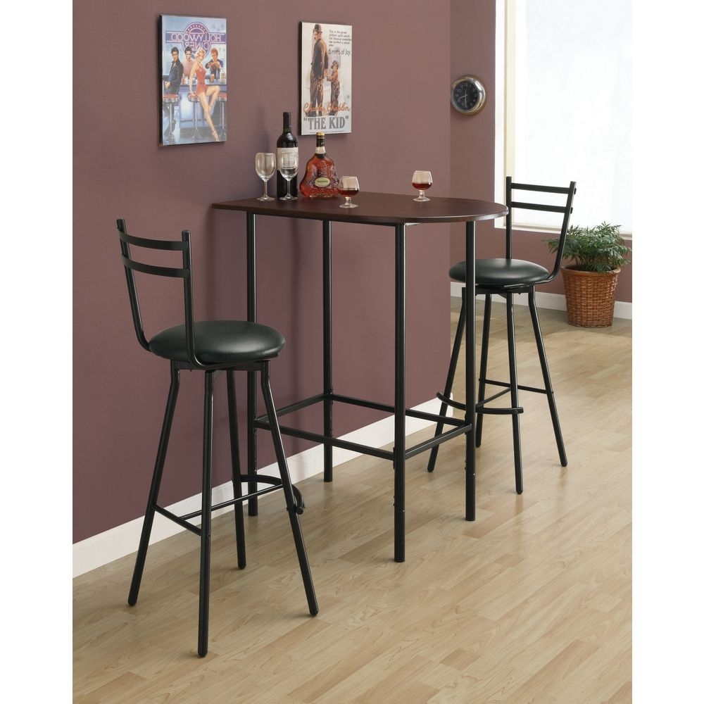 Cappuccino Black Metal Space Saver Bar Table