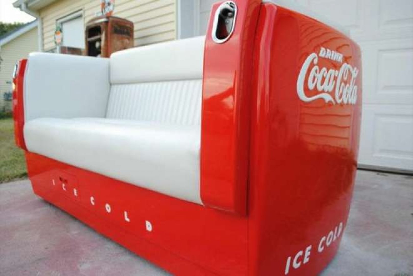 Coca Cola Craftsman Built Designer Coke Unique 1938 Westinghouse Sofa Couch