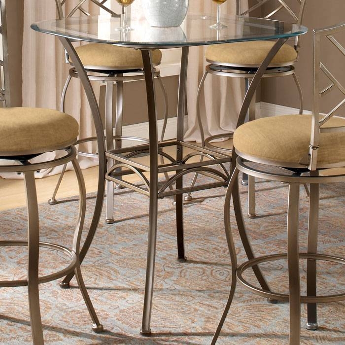 Glass top bistro table set