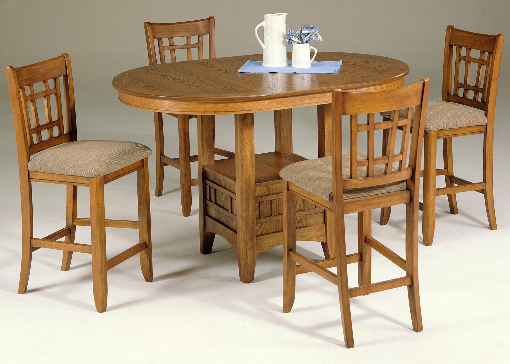 Oak pub table set