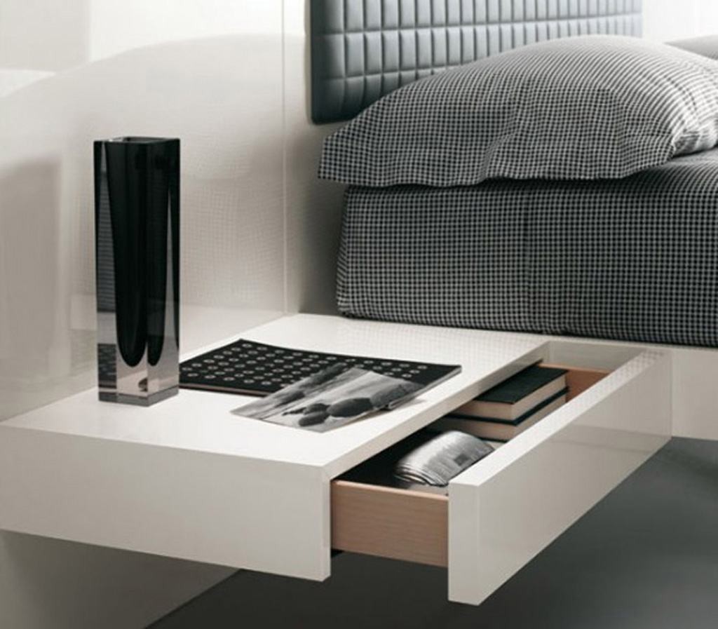 Floating nightstand with drawer