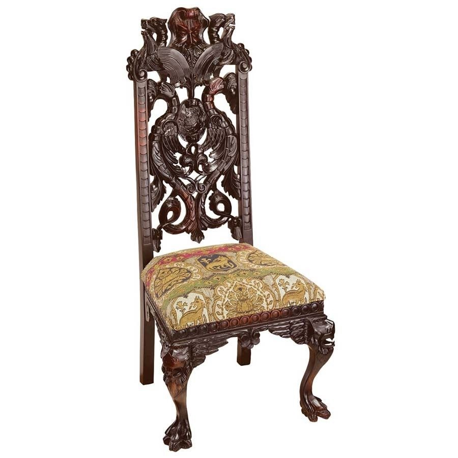 Hand-carved Solid Mahogany Antique Replica Knottingley Manor Chair