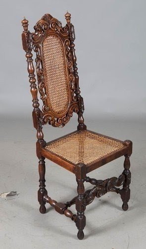 Six Antique French Carved Dining Chairs