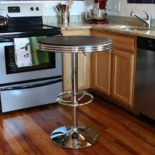 AmeriHome Adjustable Height Soda Fountain Style Bar Table, Black