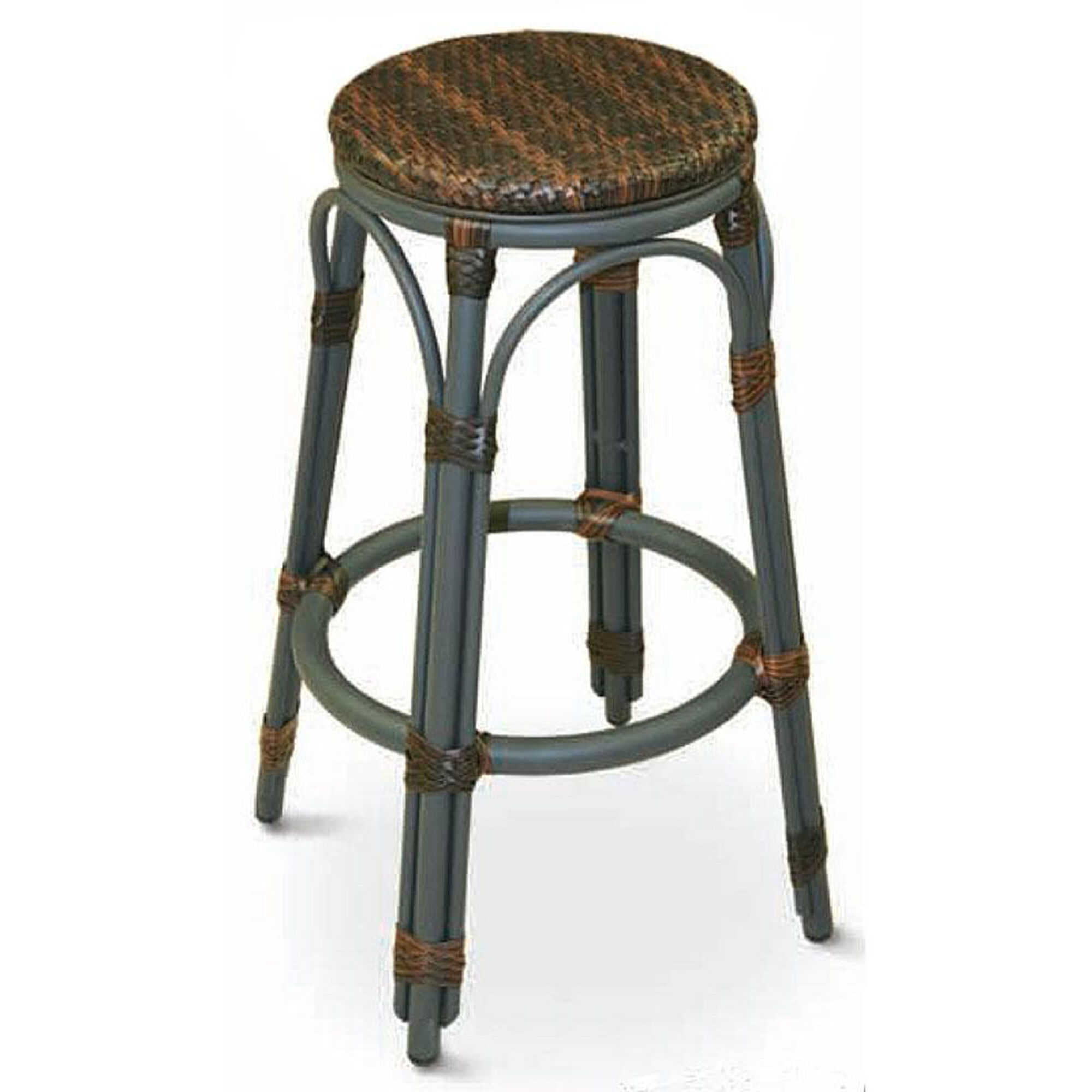 Florida Seating BAL-610 Indoor/Outdoor Backless Bar Stool Plastic Weave Seat