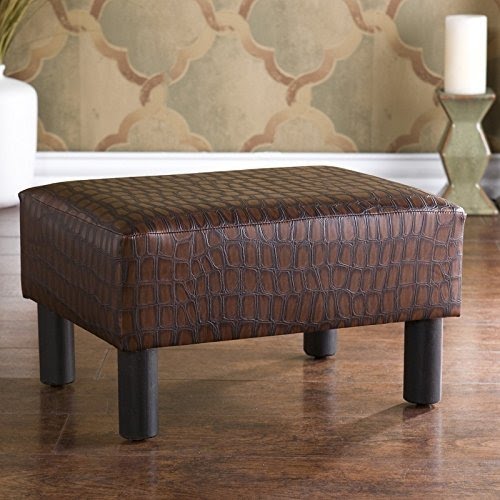 Southern Enterprises Alligator Print Foot Stool