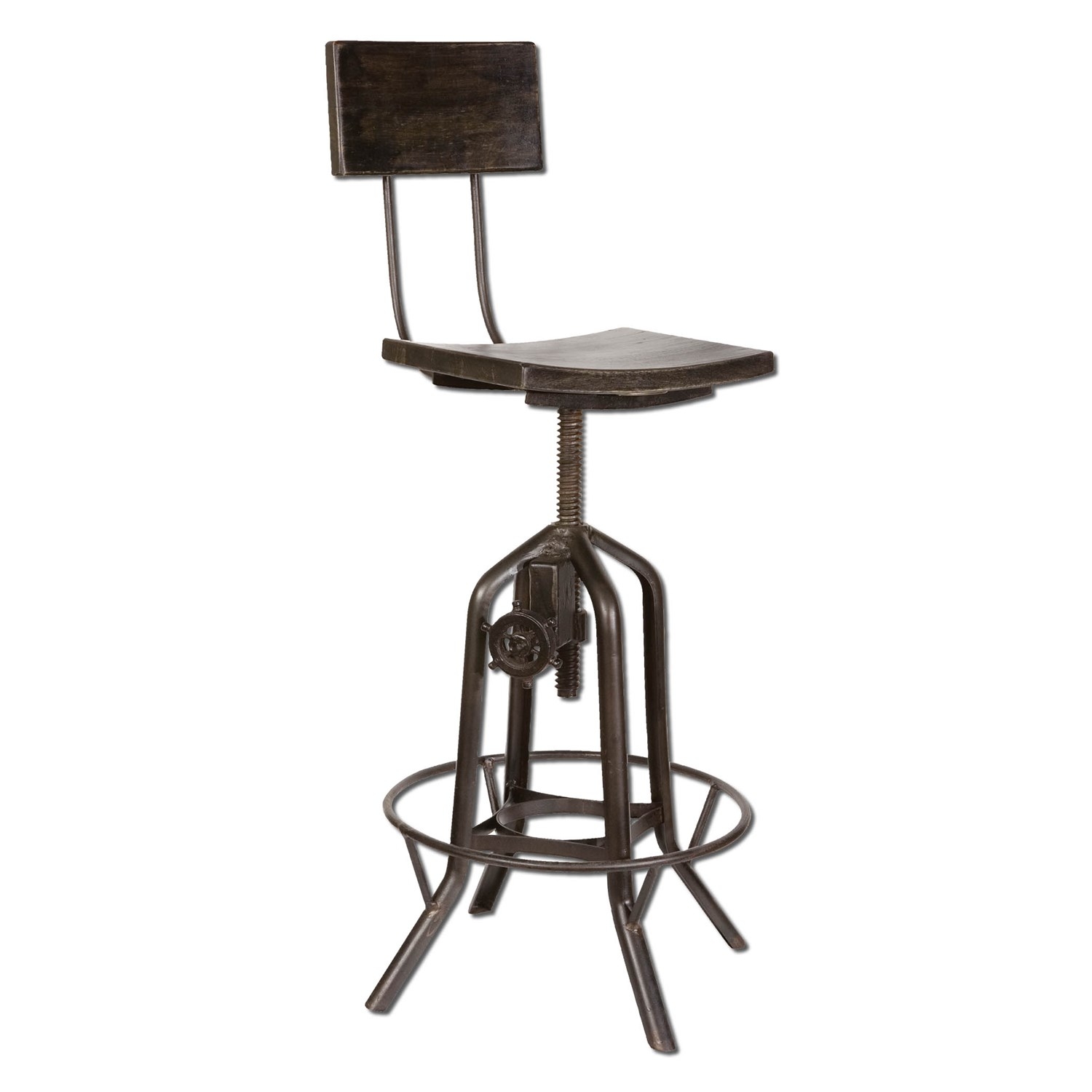 The Aero Industrial Design Adjustable Height Swivel Seat Bar/Counter Stool