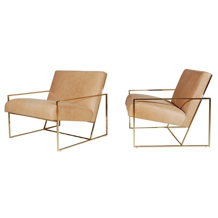 Brass Thin Frame Chairs