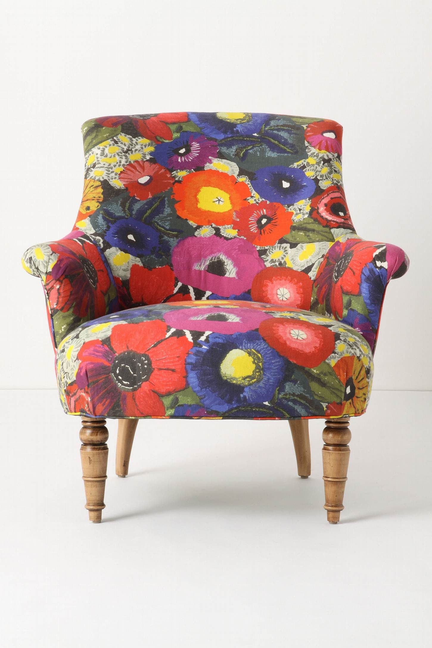 Floral fabric chairs