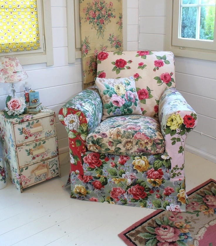 Floral fabric mix why dont we do something like this