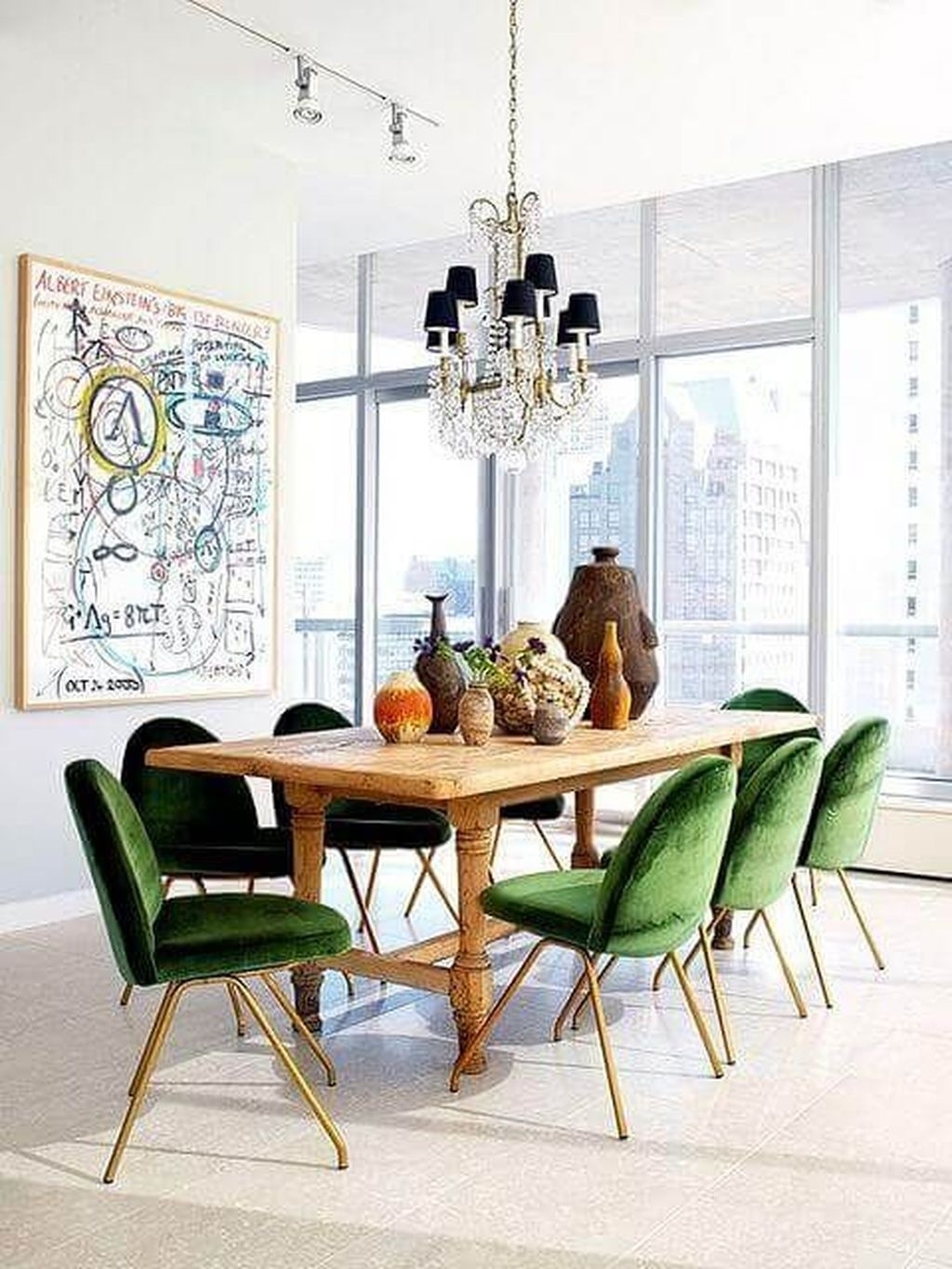 Green velvet chair 1